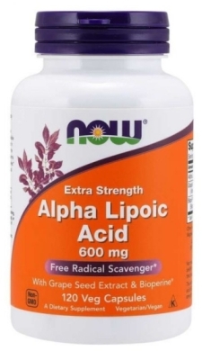 Now Foods Kwas Alfa-Liponowy 600 mg 120 kapsułek