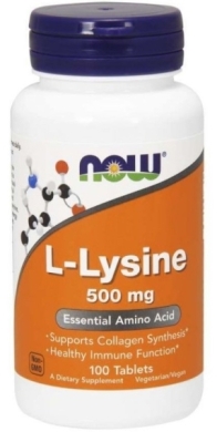 Now Foods L-lysine 500 mg 100 tabletek