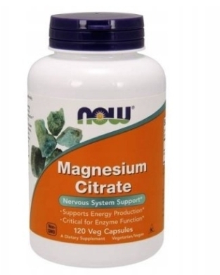Now Foods Magnesium Citrate cytrynian magnezu 120 kapsułek