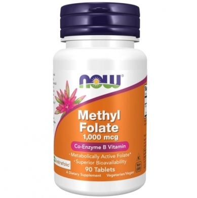 Now Foods Methyl Kwas Foliowy 1000 mcg 90 tabletek