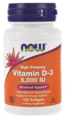 Now Foods Vitamin D-3 5000IU 120kaps.