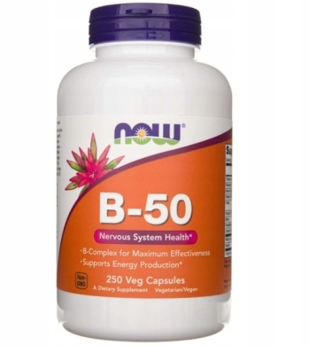 Now Foods Witamina B-50 kompleks witamin 250 kapsułek