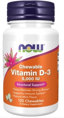 Now Foods Witamina D3 5000IU 120 pastylek do ssania