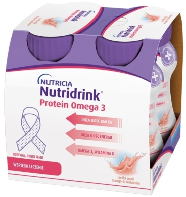 Nutridrink Protein Omega 3 mango-brzoskwinia 4 x 125 ml