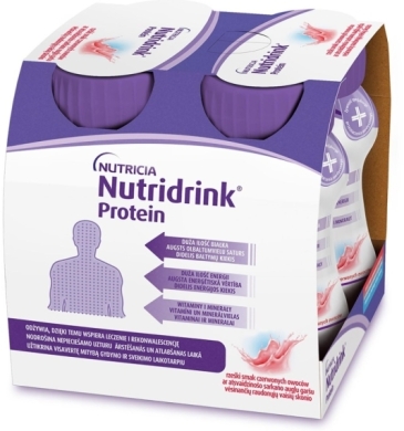 Nutridrink Protein smak czerwonych owoców 4 x 125 ml