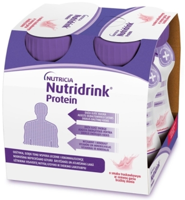 Nutridrink Protein smak truskawka 4 x 125 ml