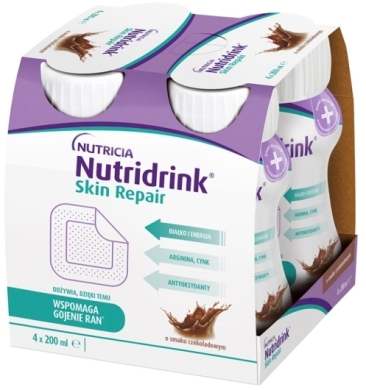 Nutridrink Skin Repair smak czekoladowy 4x200ml