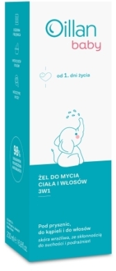 OILLAN BABY 3w1 Szampon, płyn do kąpieli i pod prysznic 200 ml