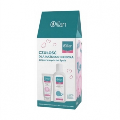 OILLAN BABY Płyn do mycia i kąpieli 400 ml + Mleczko nawilżające 200 ml