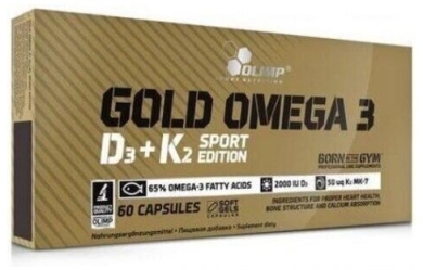 OLIMP Gold Omega 3 D3+K2 Sport Edition 60 kapsułek