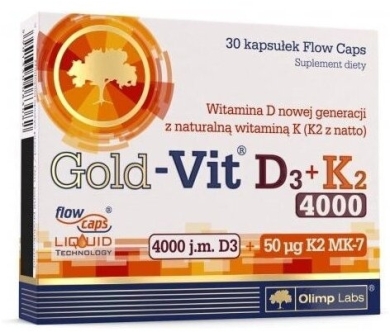 OLIMP Gold Vit D3 + K2 4000 30 kapsułek