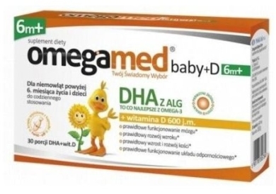 OMEGAMED Baby+ D 6m+ 30 kapsułek