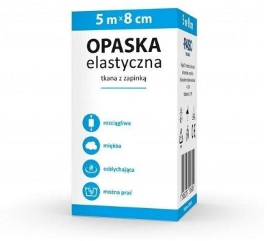 OPASKA ELASTYCZNA TKANA Z ZAPINKĄ 5m x 8cm