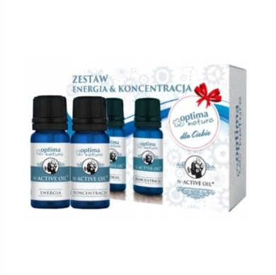 OPTIMA N-ACTIVE OIL ENERGIA + KONCENTRACJA zestaw 10 ml + 10 ml