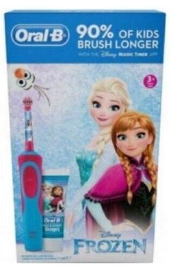 ORAL-B Szczoteczka do zębów elektryczna dla dzieci + pasta do zębów z fluorem 75 ml FROZEN