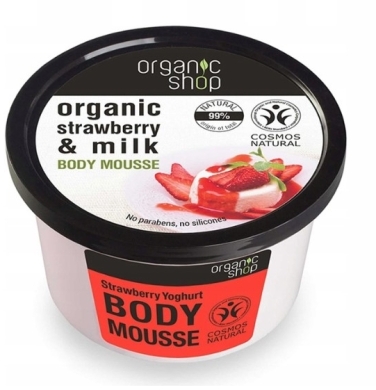 ORGANIC SHOP Mus d/ciała Jogurt truskawka 250ml