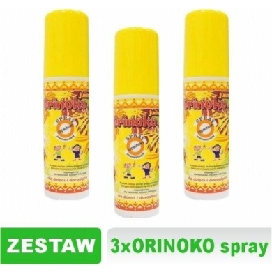 ORINOKO Junior Spray przeciw komarom i kleszczom 3 x 90 ml 
