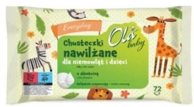 Ola baby chusteczki  dla dzieci i niemowląt z alantoiną everyday 72 sztuk