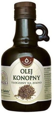 Olej konopny tłoczony na zimno OLEOFARM 250 ml