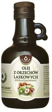 Olej z orzechów laskowych nierafinowany Oleofarm 250 ml