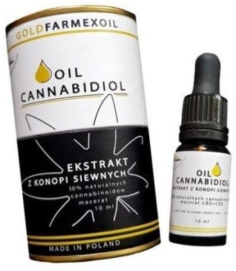 Olejek konopny-macerat 10% naturalnych cannabioidów 10ml