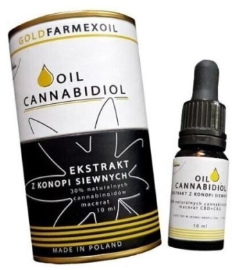 Olejek konopny - macerat 30% naturalnych cannabioidów 10ml