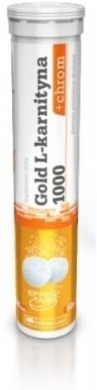 Olimp Gold L-karnityna 1000 + chrom o smaku cytrynowo-limonkowym z miętą 20 tabletek musujących
