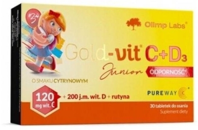 Olimp Gold Vit C + D3 Junior ODPORNOŚĆ 30 tabletek do ssania