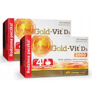 Olimp Gold-Vit D3 2000 120 tabletek Wielopak x2