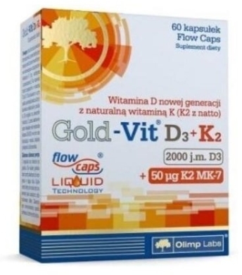 Olimp Gold-Vit D3 2000 j.m.+K2 60 kapsułek