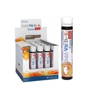 Olimp Gold-Vit D3+K2 Forte Shot płyn 25 ml Wielopak x20