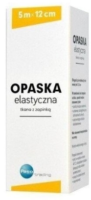 Opaska elast.tk.z zapinką 5m x 12cm 1szt.