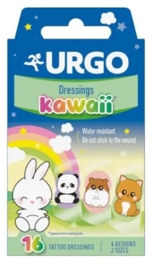 Opatrunek URGO KAWAII Tattoo Dressings 3+ 16 sztuk