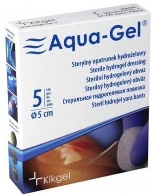 Opatrunek hydrożelowy Aqua-Gel 5 cm średnicy 5 sztuk