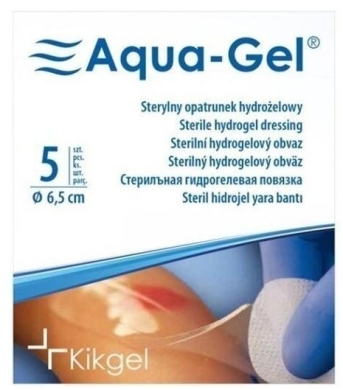 Opatrunek hydrożelowy Aqua-Gel 6,5 cm średnicy 5 sztuk