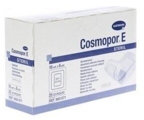 Opatrunek jałowy COSMOPOR E 10 x 6 cm 25 sztuk