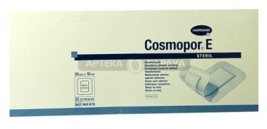 Opatrunek jałowy COSMOPOR E 35 x 10 cm 25 sztuk