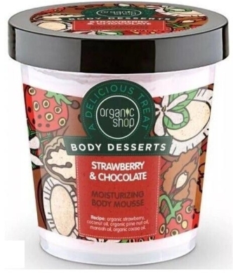 Organic Shop mus do ciała truskawkowo- czekoladowy 450 ml