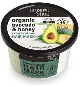 Organic shop Maska do włosów miód i awokado 250 ml