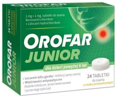 Orofar Junior 24 tabletki do ssania 