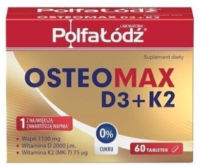 Osteomax D3 + K2 60 tabletek
