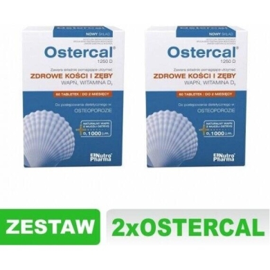 Ostercal 1250 D Zestaw: 2 x 60 tabletek