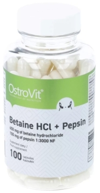 OstroVit Betaine HCl + Pepsin 100 kapułek