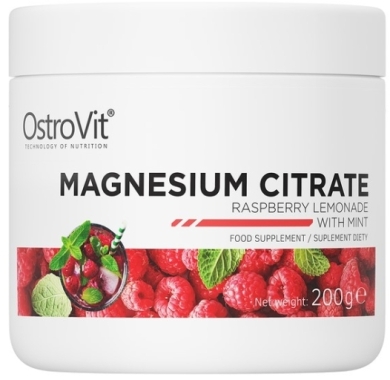 OstroVit Cytrynian Magnezu lemoniady malinowej z miętą 200 g