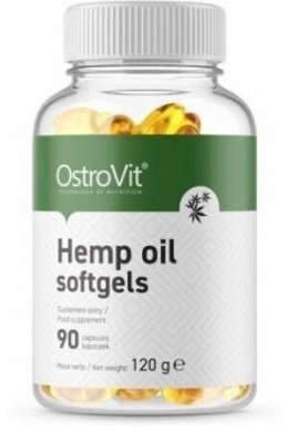 OstroVit Hemp Oil softgels - olej konopny - 90 kapsułek