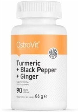 OstroVit Kurkumina + Czarny Pieprz + Imbir 90 tabletek