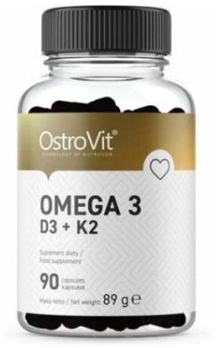 OstroVit Omega 3 D3 + K2 - 90 kapsułek