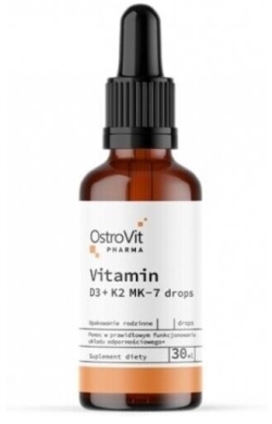 OstroVit Pharma Vitamin D3 + K2 MK-7 krople 30 ml