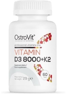 OstroVit Vitamin D3+ K2 60 tabletek