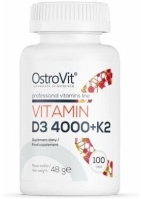 OstroVit Witamina D3 4000 + K2 100 tabletek
